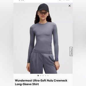 Gray Long-Sleeve Crewneck Shirt